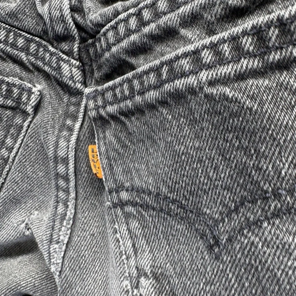 Vintage Levis 514 Jeans Boys 10 Slim Black Classic Fit‎ Orange Tab 90s Denim